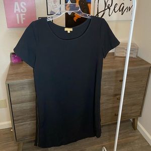 Zippered T-Shirt Dress